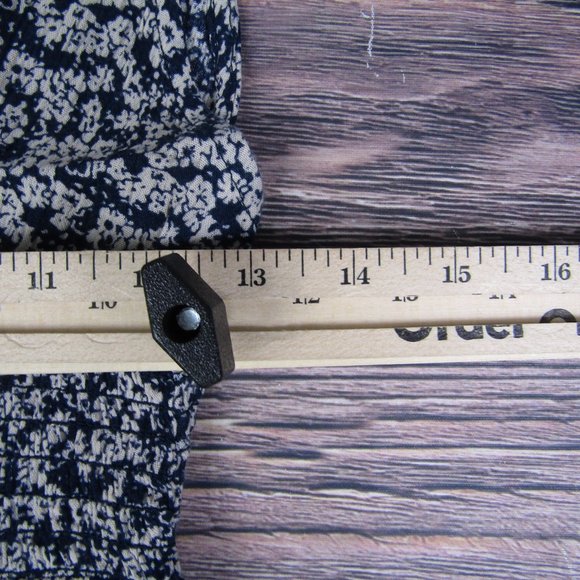 ROXY NEW NWT Small Navy Blue Ivory Floral Halter Neck Midi Dress V Neck - Picture 7 of 10